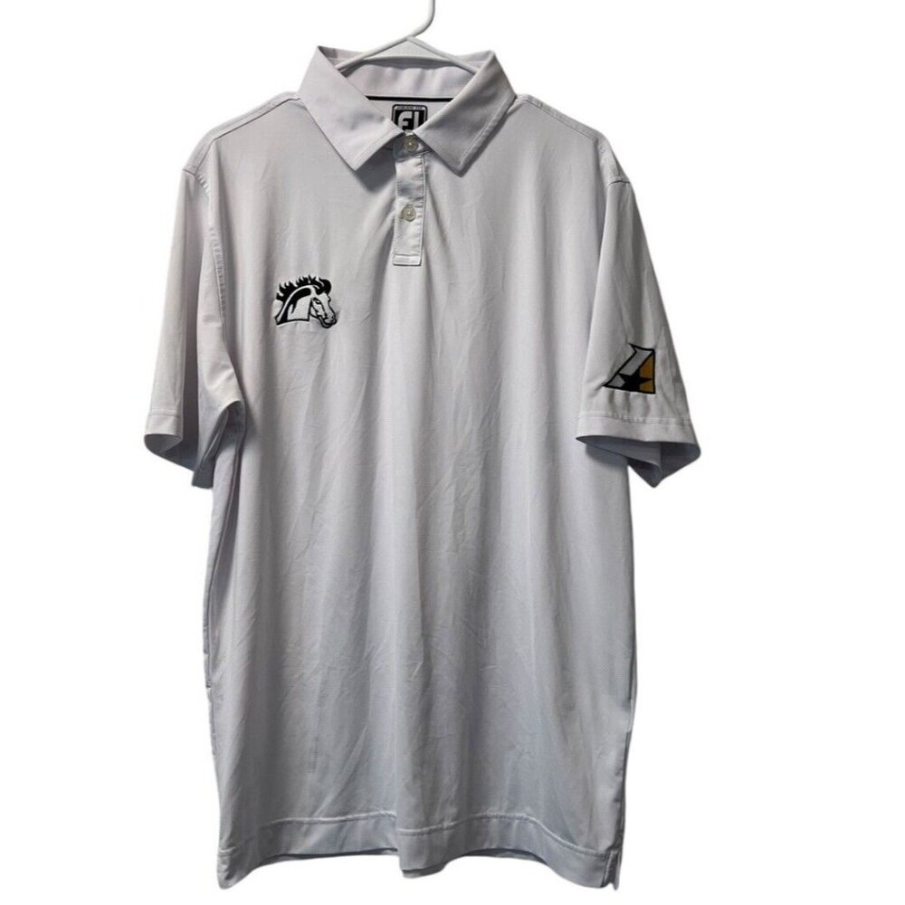 Footjoy Polo Shirt Athletic Fit Size Large Preppy Golf‎ FJ Athleisure Activewear